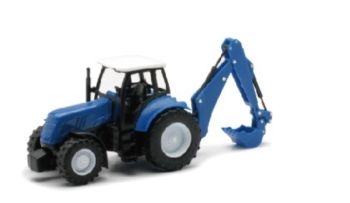 NEW05683C - Tractor con retroexcavadora azul
