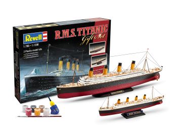 REV05727 - 2 maquetas a escala 1/700 y 1/1200 RMS TITANIC con pintura para montar