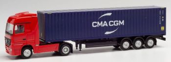 HER066808 - MERCEDES Actros 4x2 con portacontenedores y contenedor CMA/CGM