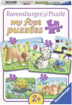 RAV069514 - Mis primeros puzzles - 4 puzzles de 2;4;6 y 8 piezas - Mascotas