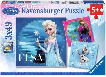 RAV092697 - Puzzle 3x49 Piezas Frozen Elsa Anna y Olaf