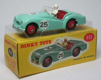 DIN111BLEU - TRIUMPH TR2 Sports #25 turquesa – Edición ATLAS