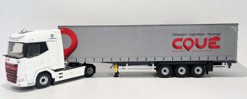 ELI118452 - DAF XG 4x2 con remolque de lona de 3 ejes, COUE Transport