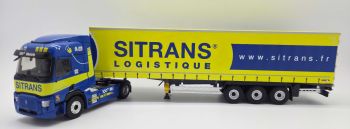 ELI118697 - RENAULT T E-Tech 4x2 con remolque de lona de 3 ejes SITRANS LOGISTIQUE