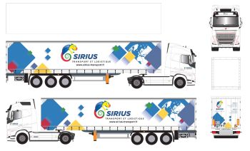 ELI118807 - VOLVO FH 4x2 2020 con remolque de lona de 3 ejes SIRIUS Transport et Logistique
