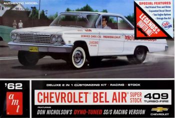 AMT1283/12 - CHEVROLET BelAir Super Stock 1962 Don Nicholson's para montar y pintar