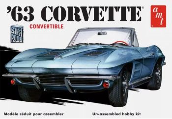 AMT1335M/12 - CHEVROLET Corvette Cabriolet 1963 para montar y pintar