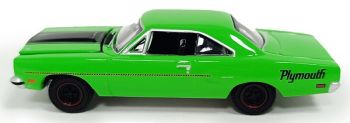 GREEN13370-B - PLYMOUTH Road Runner 1970 verde de la serie GL MUSCLE, todavía en su blíster original.