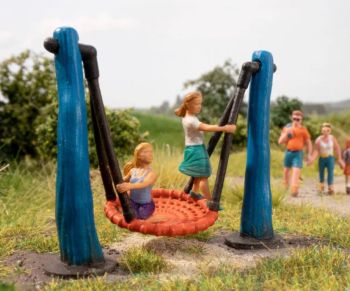 NOC13402 - Columpio nido de pájaro con micromovimiento - 7,6 x 3,6 x 7,5 cm