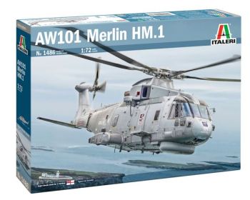 ITA1486 - Helicóptero militar AGUSTA W101 Merlin HM.1 para ensamblar y pintar Pintura
