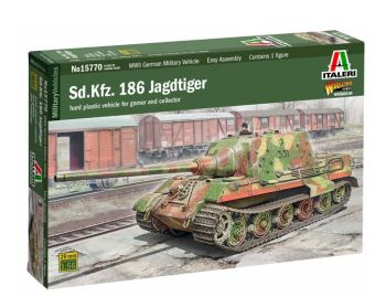 ITA15770 - Tanque JAGDTIGER Sd.Kfz 186 para ensamblar y pintar