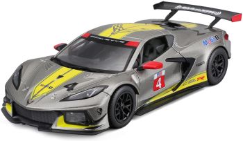 BUR28024 - CHEVROLET Corvette C8R n.º 4 2020 – Gris y amarillo