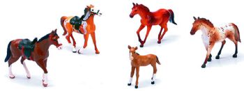 NEW05593B - Lote de 4 Caballos y 1 Potro