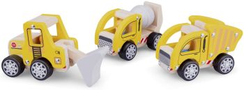 NCT11948 - Juego de vehículos de construcción de madera