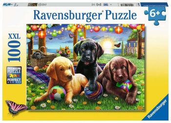 RAV128860 - Rompecabezas de 100 piezas Perros Picnic