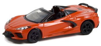 GREEN13310-F - CHEVROLET Corvete Stingray 2021 Naranja de la serie GLMUSCLE bajo blister