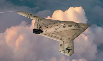 ITA1421 - Prototipo de avión de combate X-47B US Navy para montar y pintar
