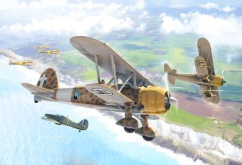 ITA1437 - BIPLANEfiat CR.42 Falco para montar y pintar