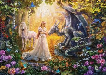 EDU17696 - Puzzle 1500 Piezas el Dragón la Princesa y el Unicornio