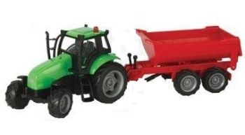 KID510653B - Tractor de fricción verde con llantas grises con volquete tp