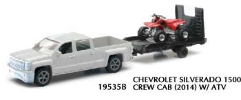 NEW19815D - Pick up CHEVROLET Silverado 1500 con remolque y Quad rojo