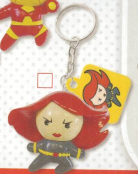 T8884F - Llavero figurita MARVEL con dos Stikers - BLACK WIDOW