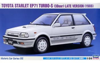 HAW21132 - TOYOTA Starlet EP71 Turbo S - 3 puertas 1988 blanco para montar y pintar