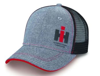 220040 - Gorra gris y roja INTERNATIONAL con visera negra