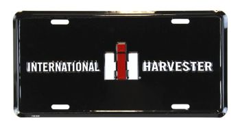 SIGN-2201 - Placa de metal INTERNATIONAL HARVESTER Negra - 30 x 15 cm
