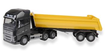 EMEK22359 - VOLVO FH04 GL 6x4 Negro con carrocería amarilla