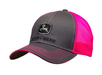 MC23080418CH - Gorra de malla gris y rosa de JOHN DEERE