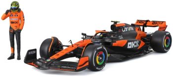 BUR28040N - McLaren MCL38 n.º 4 GP de Miami 2024 con figura de L. Norris
