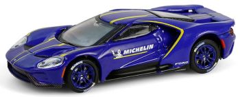 GREEN28160-F - FORD GT 2021 azul 135.º aniversario MICHELIN en blíster