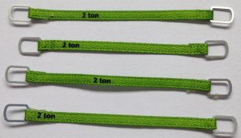 YCC332-1 - Juego de 4 correas de elevación 2 Toneladas de 4cm "Verde"