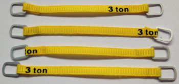 YCC333-1 - Juego de 4 correas de elevación 3 Toneladas de 6cm "Amarillo"