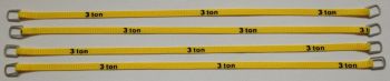 YCC333-4 - Juego de 4 correas de elevación 3 Toneladas de 18cm Amarillo