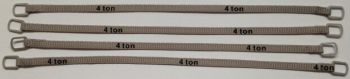 YCC334-3 - Juego de 4 correas de elevación 4 Toneladas de 14cm Gris