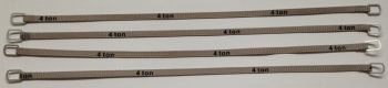 YCC334-4 - Juego de 4 correas de elevación 4 Toneladas de 18cm Gris
