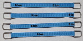 YCC337-1 - Juego de 4 correas de elevación 8 Toneladas de 10cm Azul