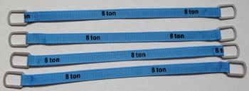 YCC337-2 - Juego de 4 correas de elevación 8 Toneladas de 14cm "Azul"