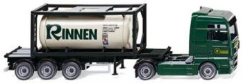 WIK053601 - MAN TGX 4x2 con remolque de 3 ejes y contenedor cisterna de 20 pies RINNEN
