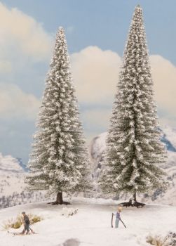 NOC21966 - 2 árboles de navidad nevados de 18 y 20 cm