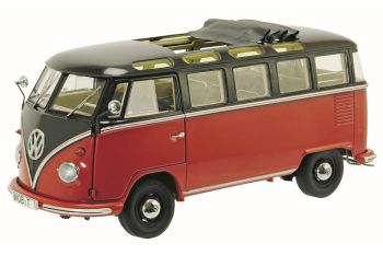 SCH284 - VOLKSWAGEN T1 Samba "Rojo y Negro" Limitada a 1500 Ex Escala: 1/18