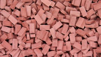 JUW23030 - Lote de 2000 ladrillos rojos en miniatura dimensiones de un ladrillo longitud 8 mm x profundidad 4 mm x altura 1 mm