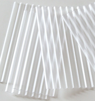 JUW23258 - 30 hojas corrugadas transparentes 7;8x3;44cm