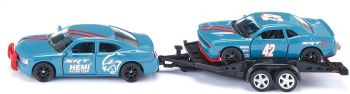 SIK2565 - DODGE Charger con portacoches y DODGE Challenger SRT Racing