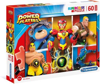CLE26458 - Maxi Puzzle 60 Piezas POWER PLAYERS - 62x42 cm