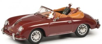 SCH26880 - PORSCHE 356 A cabriolet rojo con palo de Golf