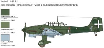 ITA2769 - Avión JU 87 B-2/R-2 Stuka Picchiatello para montar y pintar