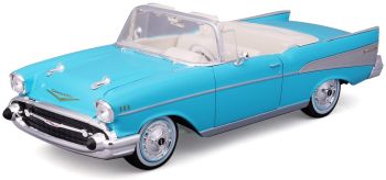 MST31476BL - Chevrolet Bel Air convertible de 1957, color azul.